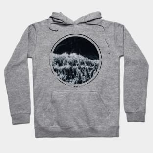 Ocean Waves Black Hoodie